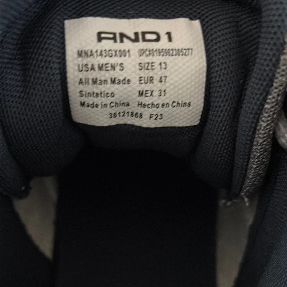 AND1 Men’s High-Top Streetball Basketball Shoes - Men’s Size 13. - Picture 6 of 6